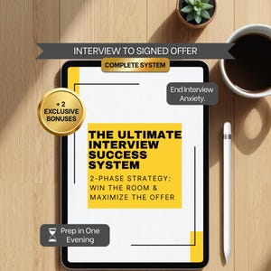 Complete Interview Protocol Bundle | STAR Method, Salary Negotiation Scripts, 90-Day Plan | Executive Career Strategy System, Job Search Kit