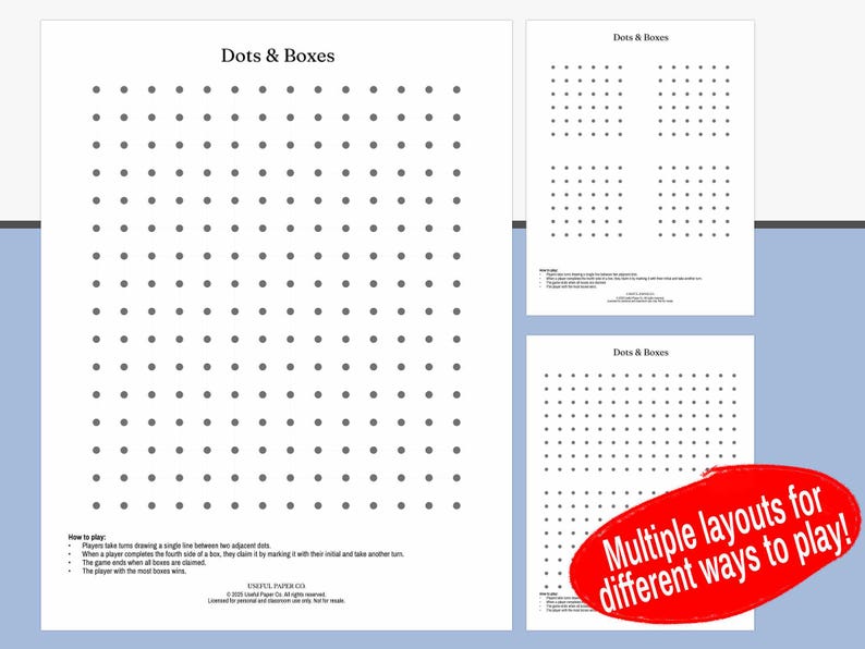 Paper Notebook Games Printable Pen & Paper Games Bundle | 12 Reusable Games - Hours of Fun ...