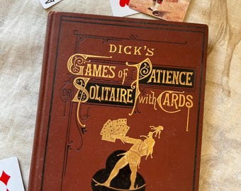 Antique 1884 Solitaire Card Game Book: Dick's Games of Patience