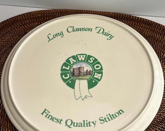 Antique Mason's Ironstone Cheese Slab, Long Clawson Dairy Shop Plate