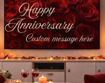 Anniversary Custom Download | Romantic Digital Wall Art | Samsung Frame TV Art 4K | 16:9