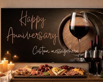 Anniversary Custom Download | Romantic Digital Wall Art | Wineful Art | 16:9
