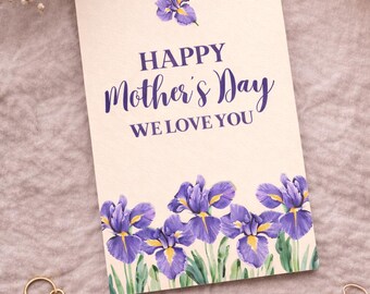 Happy Mother’s Day Floral Card, Digital Download (SVG, PNG & PDF)