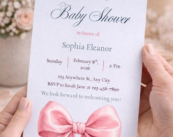 Baby Shower Invitation, Digital Download