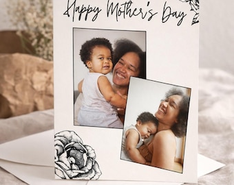 Mother’s Day Photo Card, Editable Canva Template (Digital Download)