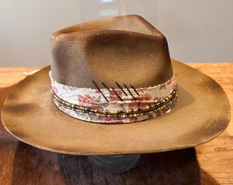 Gigi Pip X Our Faux Farmhouse Collab - S/M 57” Holly Rancher Fedora Hat Women Felt Hats For Women Gigi Pip main image 2