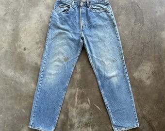 Vintage Japanese Distressed Faded Raw Denim Jean Pant W32