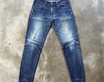 Vintage Japanische Verblasste Distressed Jean Jeanshose W33