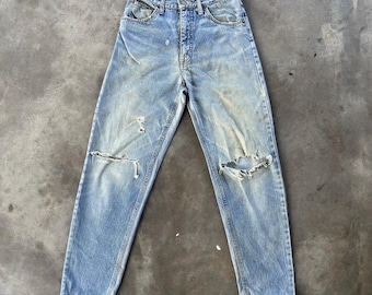 W28 Vintage Edwin Distressed Faded Rusty Denim Jean Pant