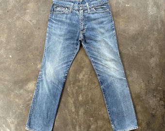 Pantalón vaquero japonés vintage Talon de mezclilla desteñida, talla W33