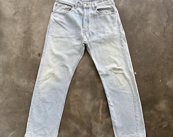 Vintage Levi’s 505 Lightwash Distress Faded Denim Jean Pant W30
