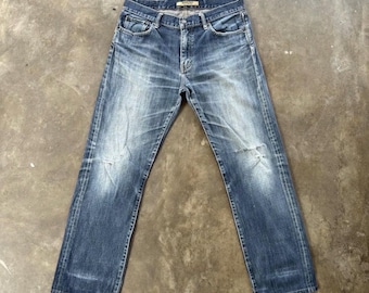 Vintage Japanese Faded Distressed Denim Jean Pant W33