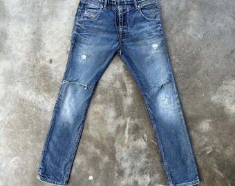 vintage Diesel Krooley Jogging Denim Distressed Faded Pant W32