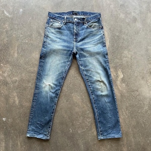 Vintage Japanische Verblasste Distressed Denim Jean Hose W33