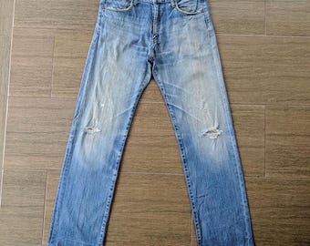Vintage Japanse vintage vervaagde vervaagde spijkerbroek W34