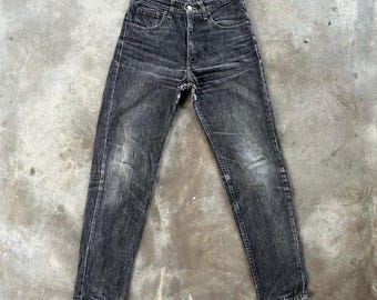 Vintage Levi's Schwarze Faded Jeans Distressed Denim Hose W29