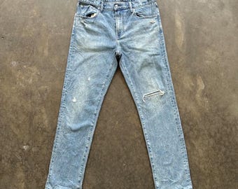 Vintage Japanese Distressed Faded Denim Jean Pant W33