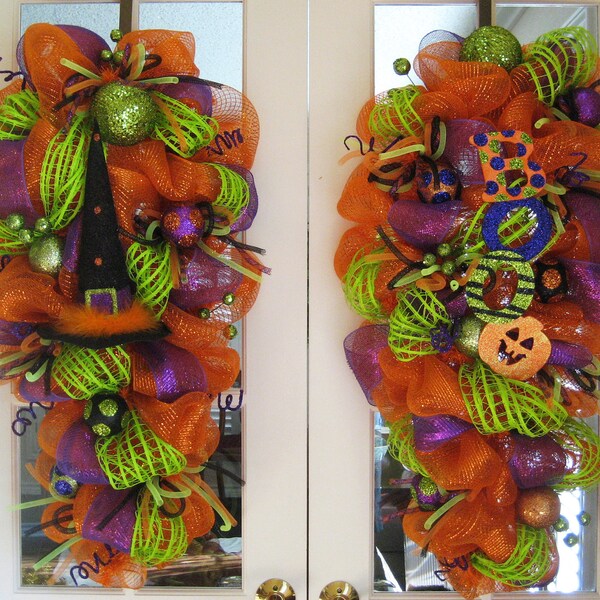 Deco Mesh HALLOWEEN SWAG WREATHS