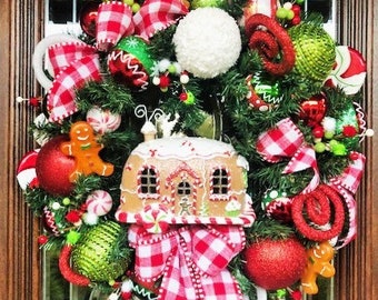 RV GINGERBREAD CHRISTMAS Wreath, Gingerbread Rv Wreath, Christmas Wreath for Rv, Christmas Wreath for Camping Trailer