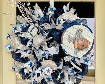 DALLAS COWBOYS WREATH, How Bout Them Boys Wreath, Cowboys Wreath