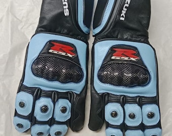 Motorcykel Suzuki GSXR Läderhandskar WinsomeRacing