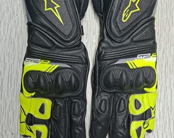 Alpinestars läderhandskar för motorcykel – skydd mot hårda knogar