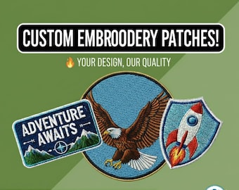 Broderade tygmärken: Din logotyp, stryk-på eller sy-på grossist