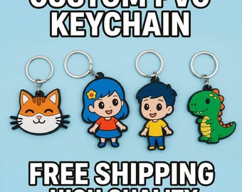 Anpassade 3D PVC-nyckelringar: Personliga logotypnyckelringar i gummi (dubbelsidiga)