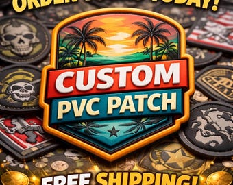 Anpassade 3D PVC-märken | Personliga märken med kardborreband