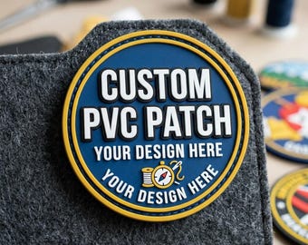 Anpassade PVC-lappar – Stryk-på eller sy-på, personlig design (kardborreband)