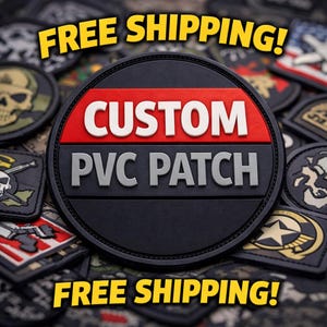 Anpassade 3D PVC-lappar, din design här, krokstödjande morallappar