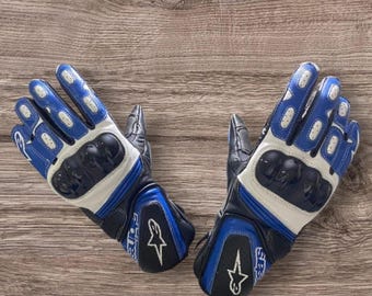 Alpinestars läderhandskar för motorcykel – skydd mot hårda knogar