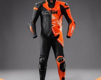 KTM Motorrad Original Rindsleder Anzug, Biker's Racing Motorradanzüge, Geschenk für Fahrer