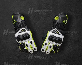 Alpinestar Leather Motorcycle Racing Gloves: Men's Street Touring Biker Gear