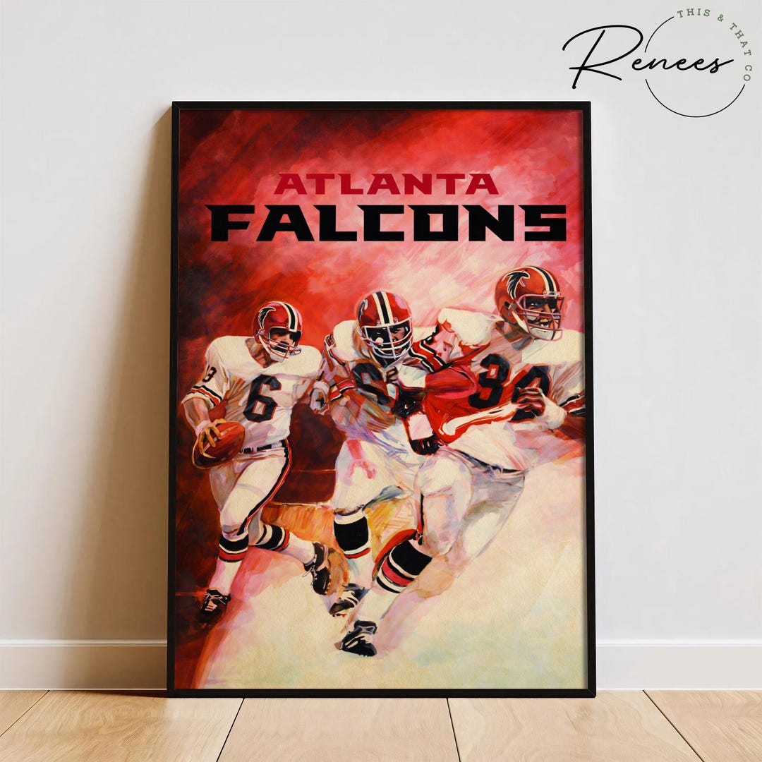 Vintage Atlanta Falcons Art Print, Retro NFL Football Poster, Football — free download