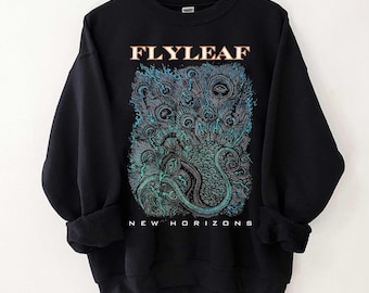 Vintage T-shirt New Horizons schutblad, T-shirt metalrockband, merchandise schutblad, grafische muziekkleding cadeau