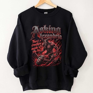 Sudadera vintage de Asking Alexandria - Merchandising de la banda de metalcore - Camiseta para fans de la música rock - Sudadera unisex con estampado - Like A House On Fire