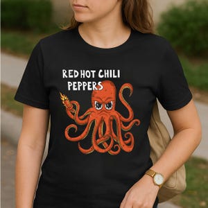 Red Hot Chili Peppers Shirt With Octopus - Etsy