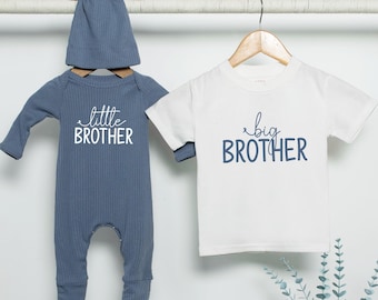 Big Brother Little Brother Matching Sibling Outfit, Big Bro T-shirt, Little Brother Bodysuit, Baby Shower Gift, Cute Brother Clothing