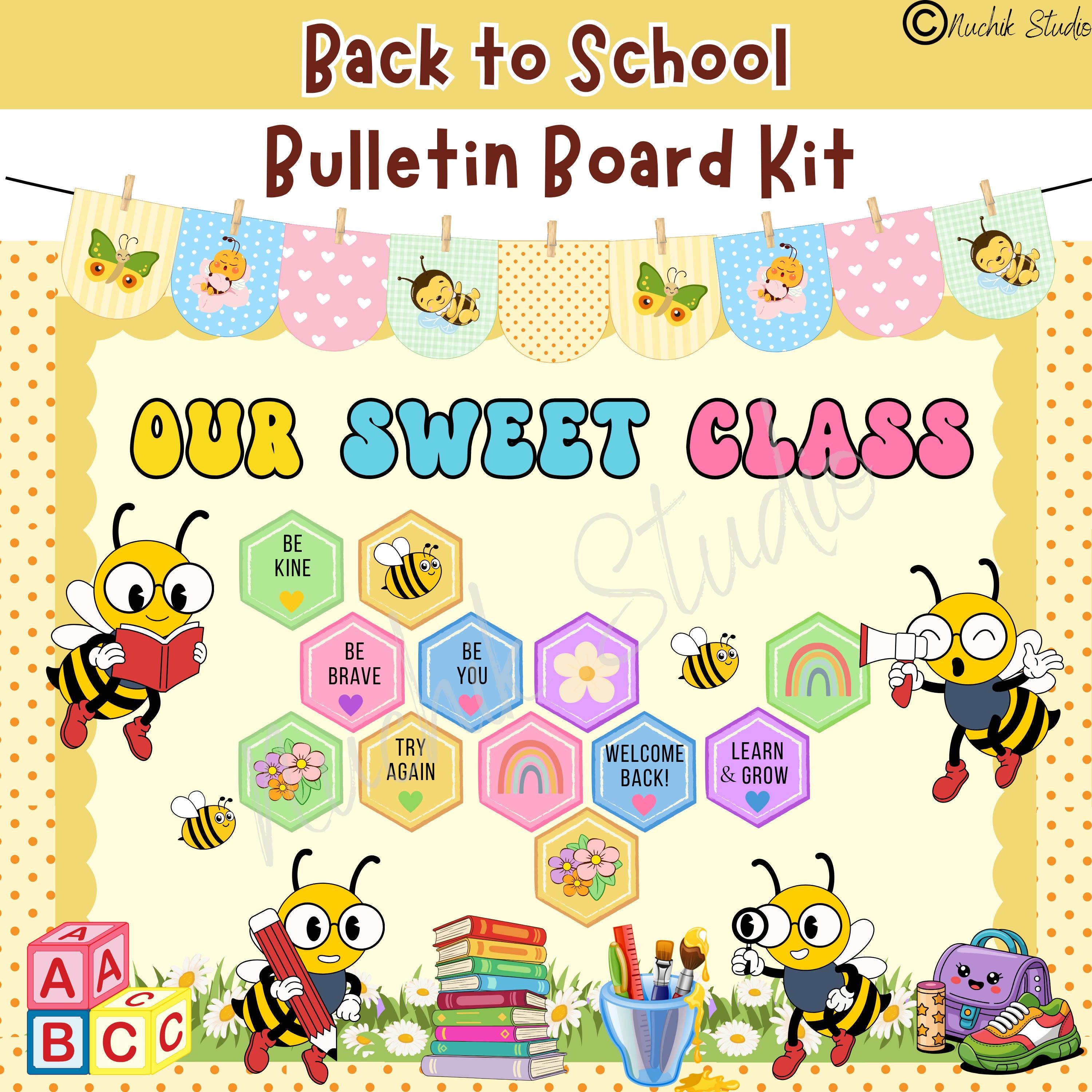 Bee Classroom Bulletin Board Kit, Editable Back to School Decor - Etsy