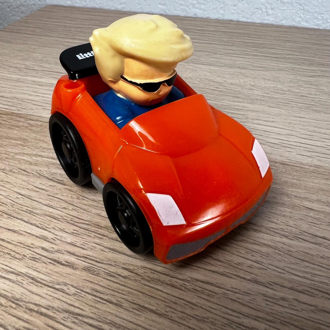 Wheelies Toy Rip Fisher Price Little People Wheelies Eddie Orange Car 2009 Mattel ...