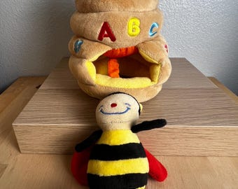 Melissa & Doug K’s Kids Musical Bee Hive Plush Pull String Baby Toy Crib Stroller Activity Toy
