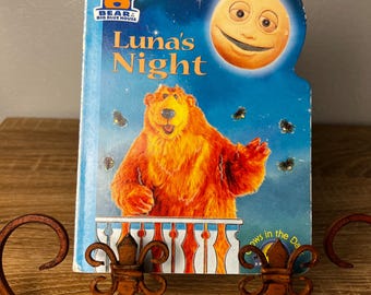 Vintage Bear in the Big Blue House Luna’s Night Glow Board Book 1999 Jim Henson