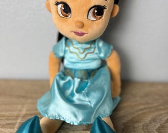 Disney Store Animators Collection Jasmine Plush Doll Aladdin Princess 12”