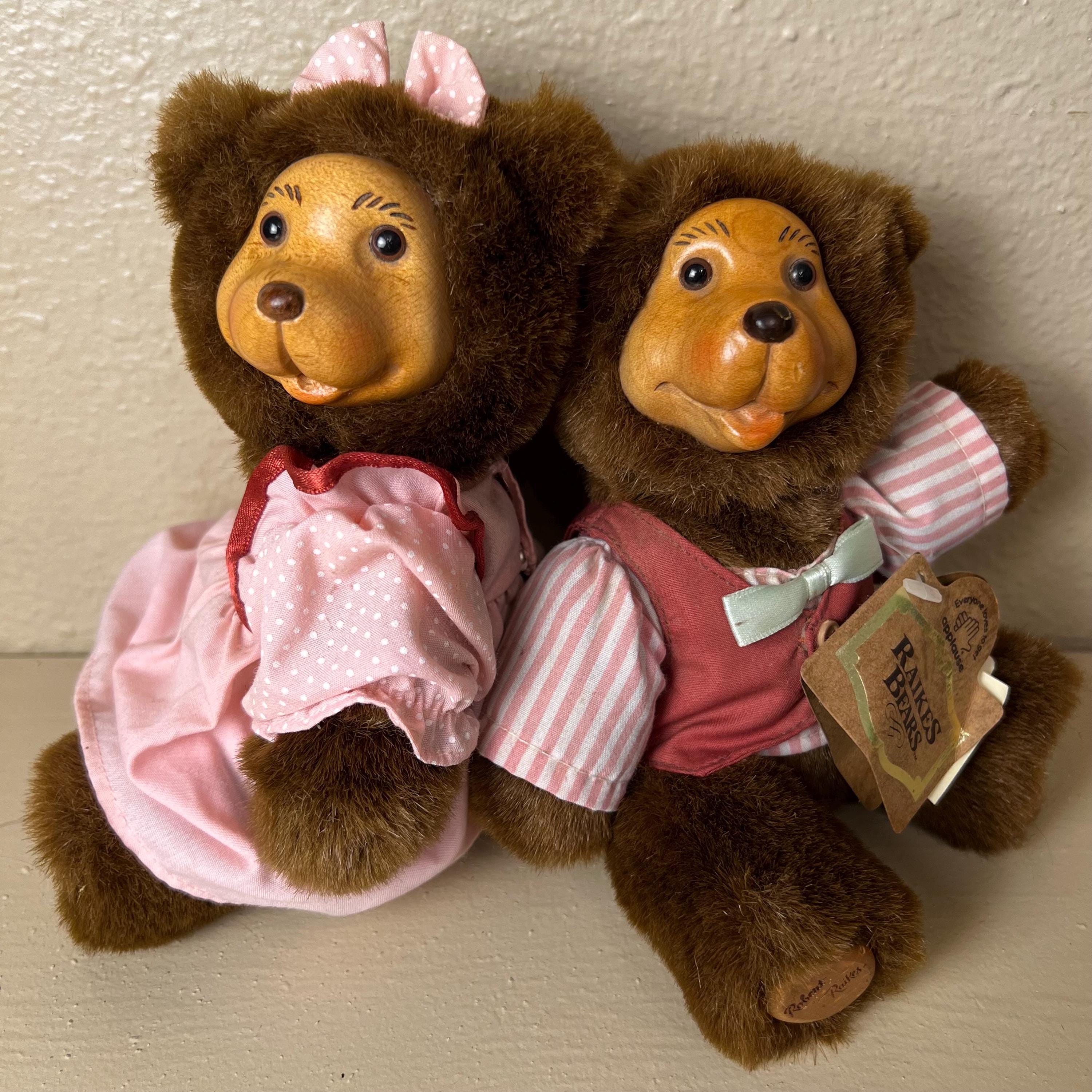 Vintage Raikes Bears George and Gracie Bear Pair Robert Raikes