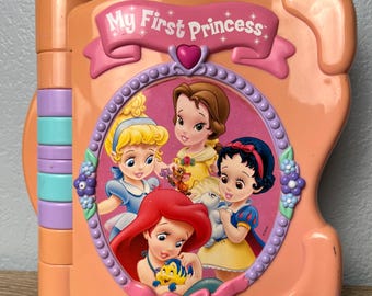Vintage 2002 Disney Baby Princess My First Princess Interactive Learning Book Mattel Works