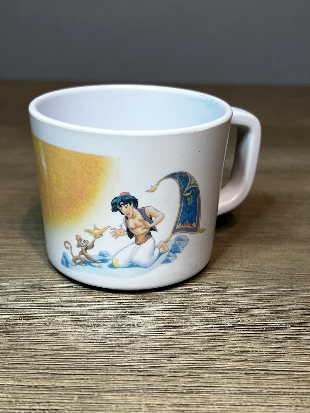 Disney Aladdin Mug Cup Abu Genie Jasmine Agrabah Vintage Elan Santa ...