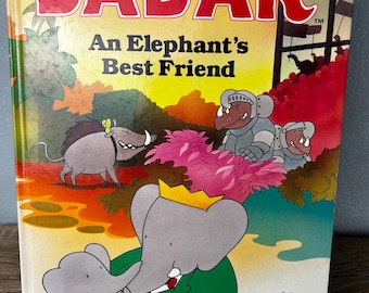 Vintage Babar An Elephant’s Best Friend Hardcover Book 1990 Jellybean Press