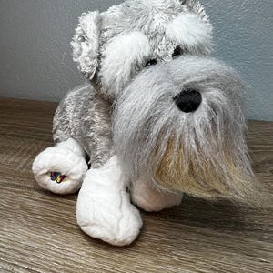 Ganz Webkinz Schnauzer Dog Plush HM 126 Stuffed Animal W Patch 8” No Code