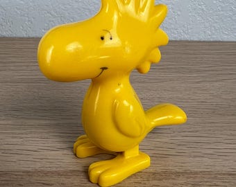 Vintage Aviva Woodstock Wind Up Toy Peanuts Bird Japan 1972 UFS Working Yellow Figure